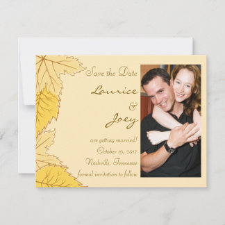 Autumn Leaves - Save the Date Card
