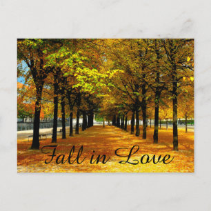 Autumn Leaves Save The Date Post Card