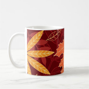 Autumn Leaves: Seamless Nature Pattern Coffee Mug