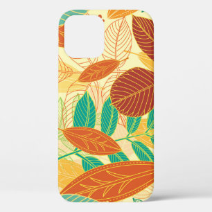 Autumn Leaves Seamless Pattern iPhone 12 Case
