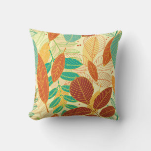 Autumn Leaves Seamless Pattern Cushion