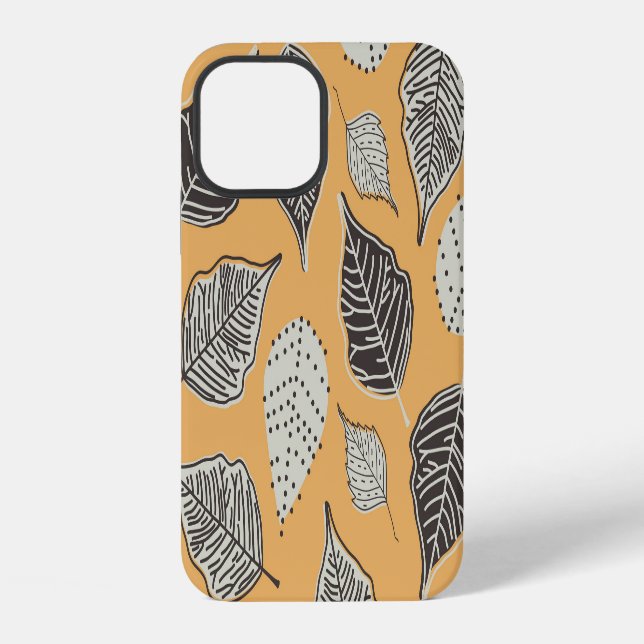 Autumn leaves, seamless vintage pattern. iPhone case (Back)
