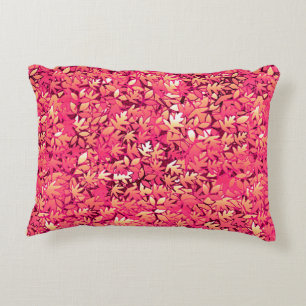 Autumn leaves, shades of red and orange decorative cushion