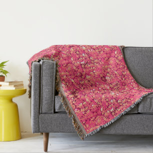 Autumn leaves, shades of red and orange throw blanket
