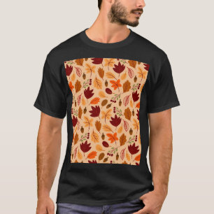 Autumn leaves, simple childish seamless pattern. T-Shirt