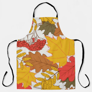 Autumn leaves, simple seamless pattern apron