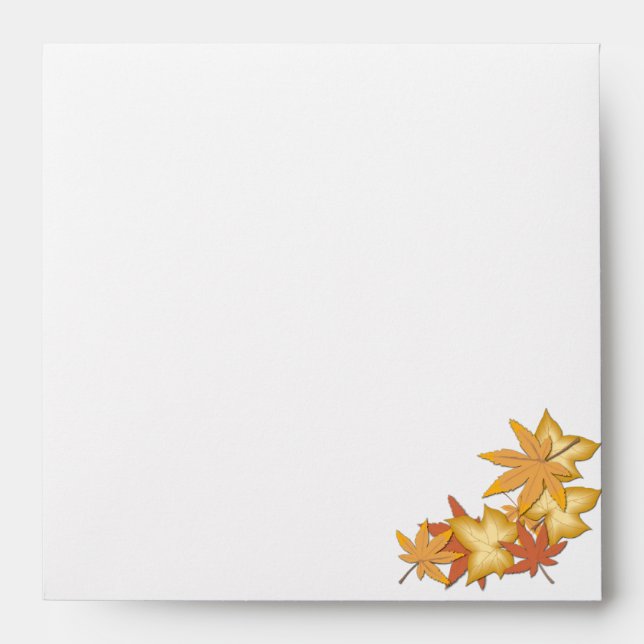 Autumn Leaves Square Invitation Envelope (Front)