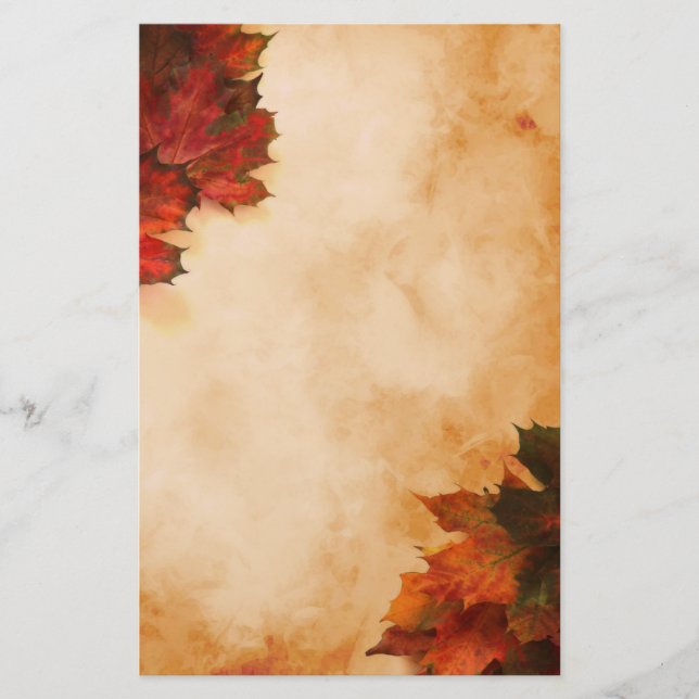 Autumn Leaves Stationery (Front)