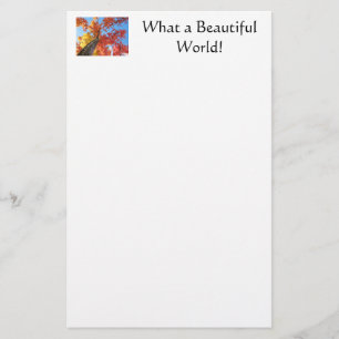 Autumn Leaves Stationery What a Beautiful World!