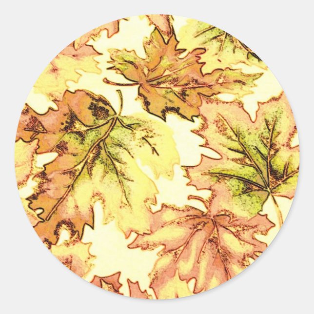 Autumn Leaves Sticker (Front)