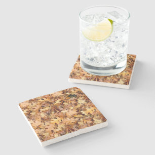 AUTUMN LEAVES STONE COASTER