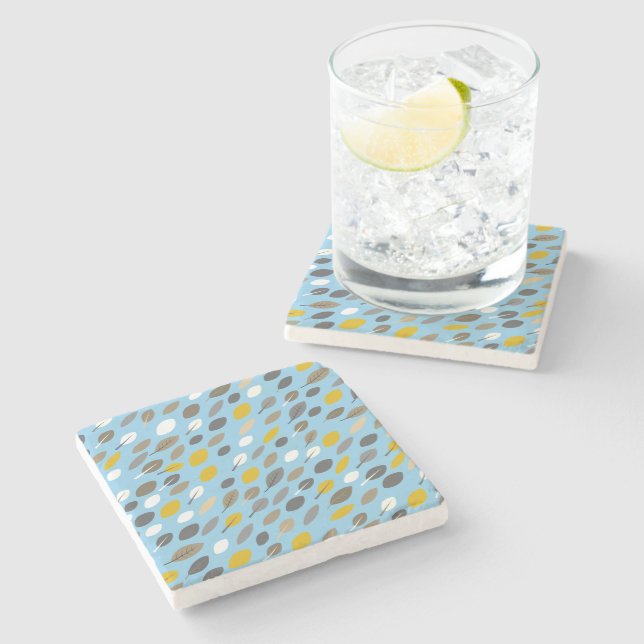 Autumn Leaves Stone Coaster (Side)