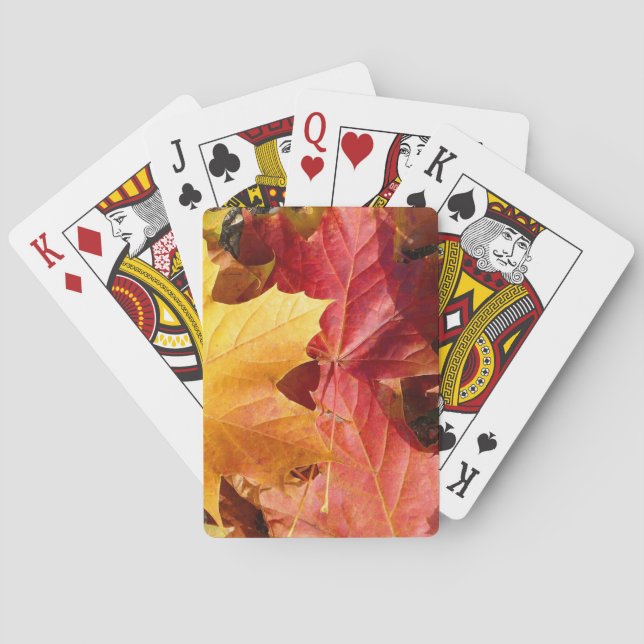 Autumn leaves - Stunning! Playing Cards (Back)