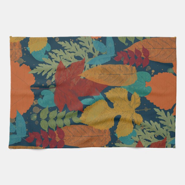 Autumn leaves tea towel (Horizontal)