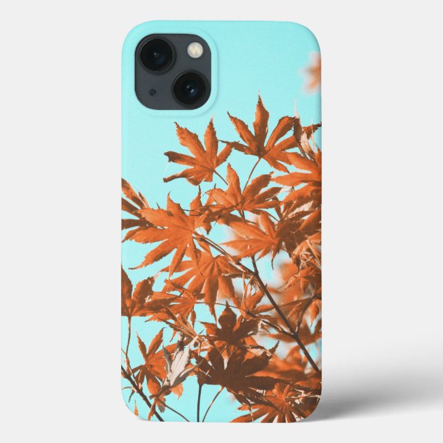 Autumn Leaves Teal and Orange Case-Mate iPhone Case (Back)