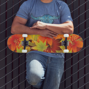 Autumn Leaves Thanksgiving Bandana Skateboard