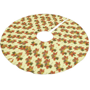 Autumn Leaves Thanksgiving Brushed Polyester Tree Skirt