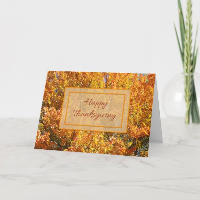 Autumn Leaves Thanksgiving Card (Front)