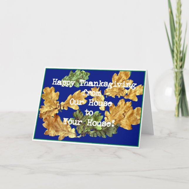 'Autumn Leaves' Thanksgiving Card (Front)