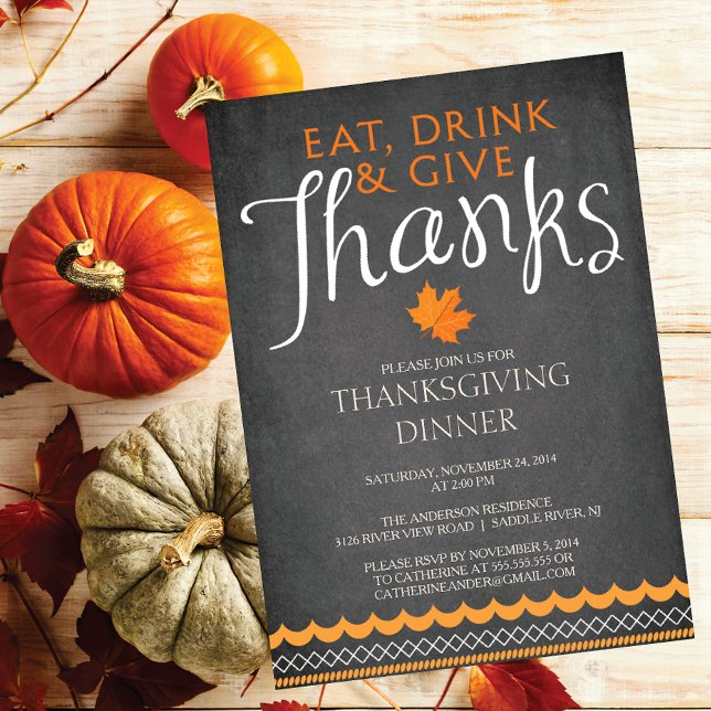 Autumn Leaves Thanksgiving Dinner Party Invitation (Creator Uploaded)