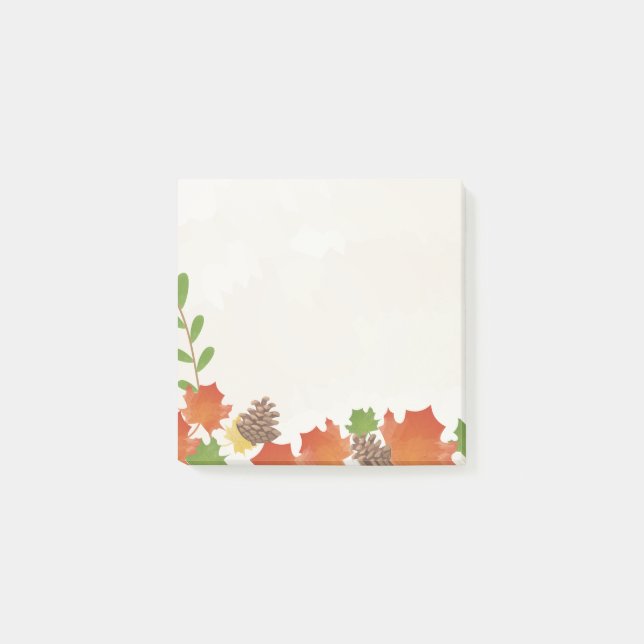 Autumn Leaves | Thanksgiving Fall | Sticky Notepad (Front)