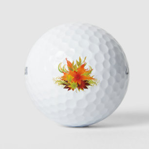 Autumn Leaves Thanksgiving Golf Balls