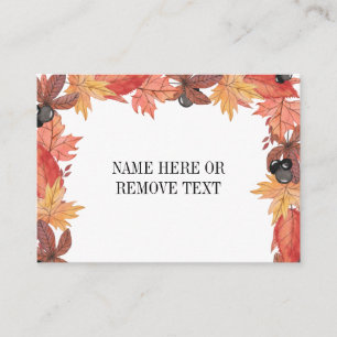 Autumn Leaves Thanksgiving Place Card