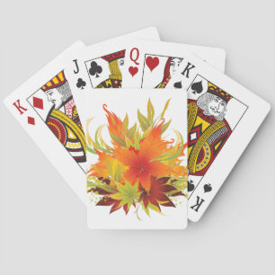 Autumn Leaves Thanksgiving Playing Cards