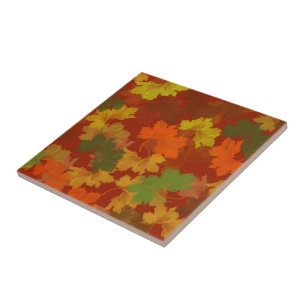 Autumn Leaves Thanksgiving Tile