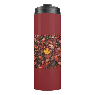 Autumn leaves thermal tumbler