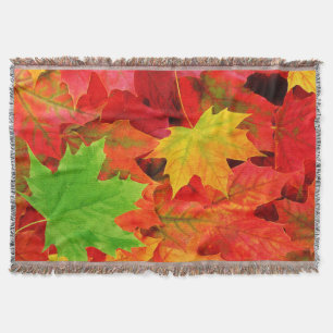 Autumn Leaves Throw Blanket