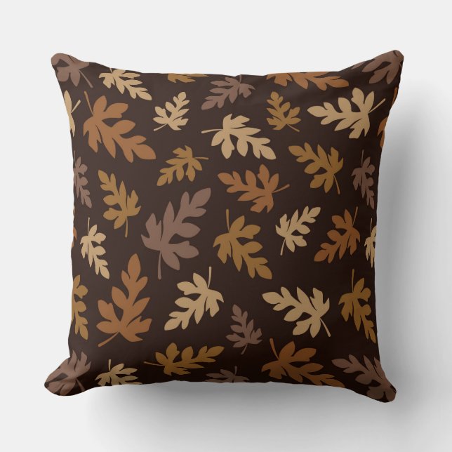 Autumn Leaves Throw Pillow (Front)