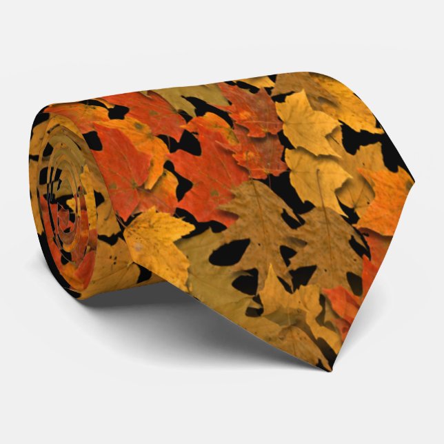Autumn Leaves Tie (Rolled)