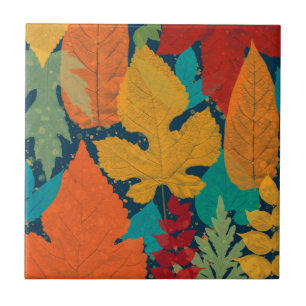 Autumn leaves tile