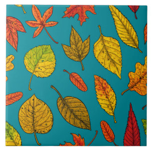 Autumn leaves tile
