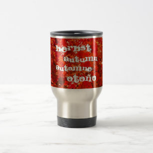 Autumn leaves travel mug