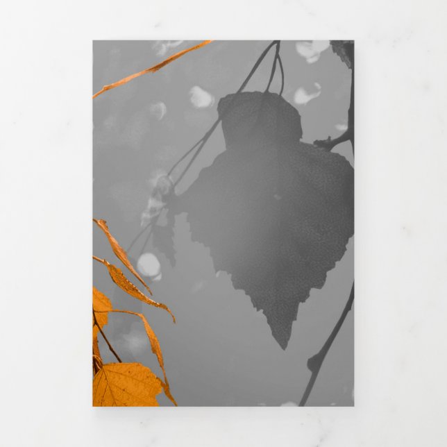 Autumn Leaves Tri-Fold Holiday Card (Cover)