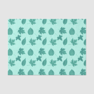 Autumn leaves - turquoise and aqua tissue paper