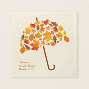 Autumn Leaves Umbrella Napkin