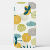 Autumn leaves, vintage seamless pattern.
