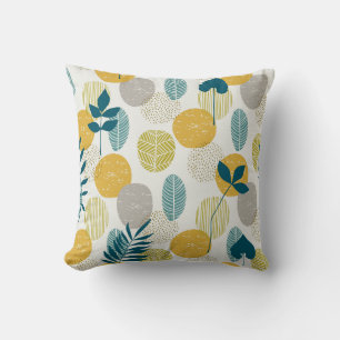 Autumn leaves, vintage seamless pattern. cushion