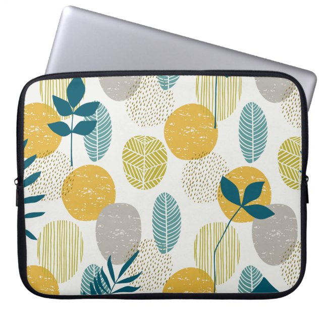 Autumn leaves, vintage seamless pattern. laptop sleeve (Front)