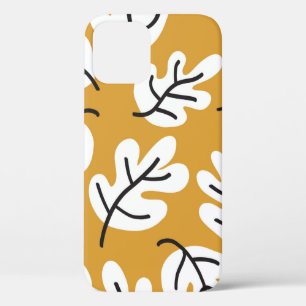 Autumn leaves vintage seamless pattern. Oak leaf s iPhone 12 Case