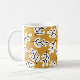 Autumn leaves vintage seamless pattern. Oak leaf s Coffee Mug