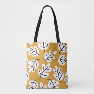 Autumn leaves vintage seamless pattern. Oak leaf s Tote Bag