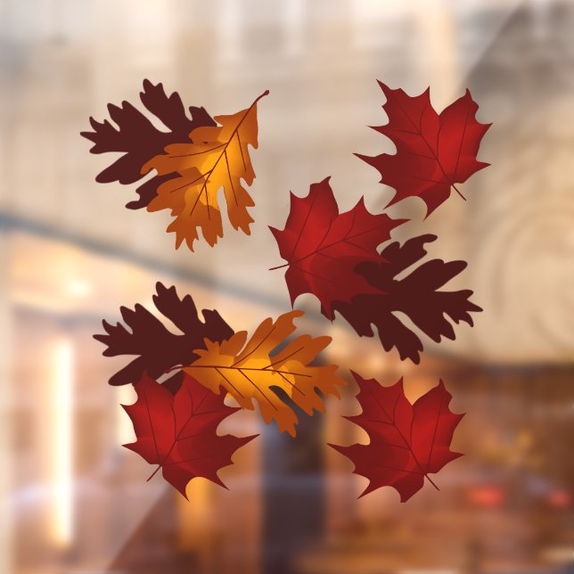 Autumn Leaves Vinyl Window Cling (Sheet 2)
