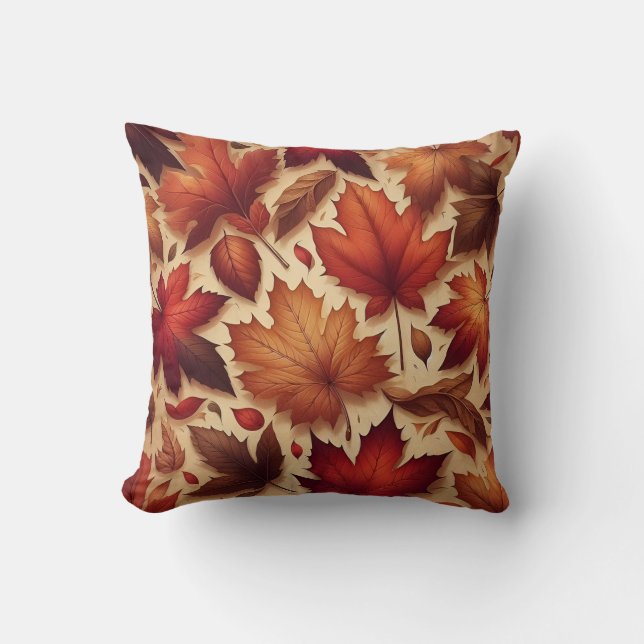 Autumn Leaves Wall Art Cushion (Front)