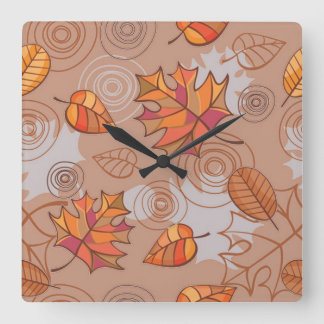 Autumn Leaves Wall Clock