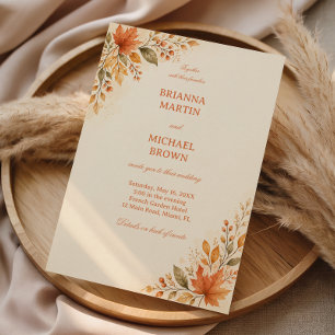 Autumn Leaves Warm Invitation