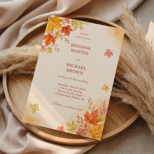 Autumn Leaves Warm Invitation
